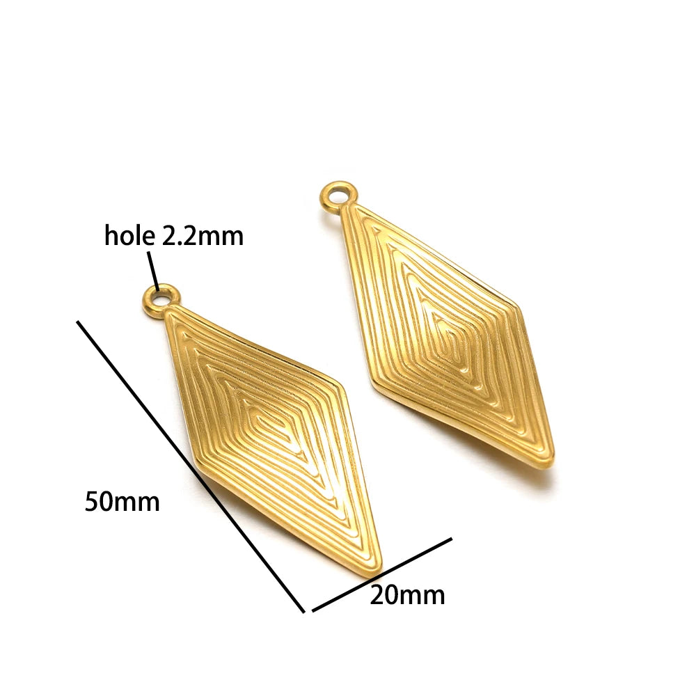 Fashion Trend  18k Gold Plated Stainless Steel Sun Star Heart Conch Charm Pendant for DIY Necklace Jewelry Making Accessories