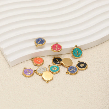 Factory DIY Charm 18k Gold Plated Stainless Steel Enamel Cross Dog Paw Pendant for Women Necklace Jewelry Making