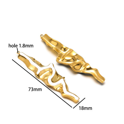 Fashion Stainless Steel 18k Gold Plated Irreguarl Shaped Charm Pendant for Jewelry Necklace Making Accessories