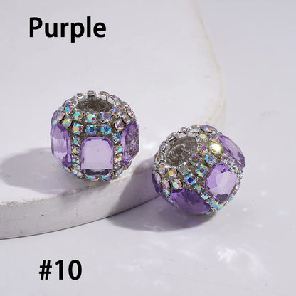 Multi-colored Rhinestone Chain with Rectangle Diamond-Shaped and Clear Round Acrylic Beads-DIY Crafting Accessory