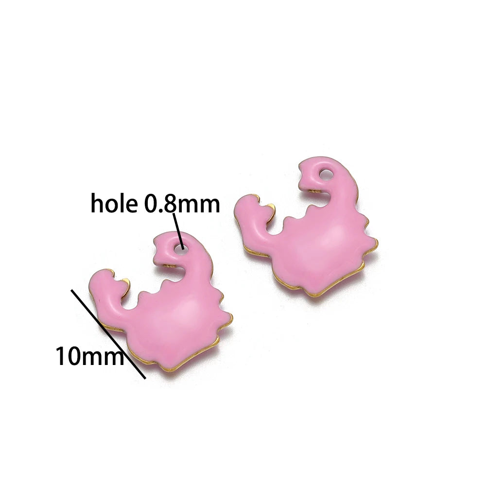 Cute Pendant 18k Gold Plated Stainless Steel Oil Drop Small Crab Charm Pendant for DIY Jewelry Making Wholesale