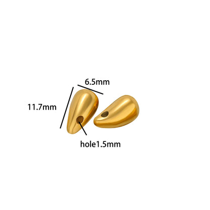 Factory Direct Sale 18k Gold Plated Stainless Steel Waterdrop Charms Pendant for Jewelry Necklace Earrings Making Bulk Wholesale