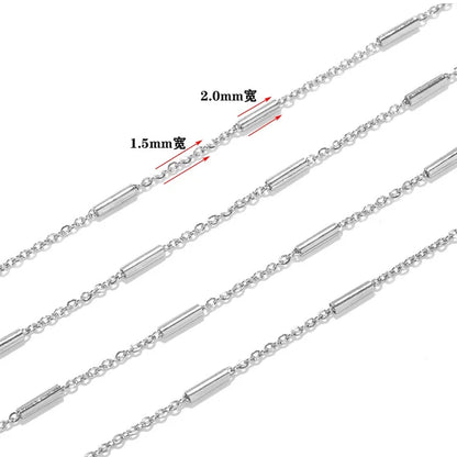 B346 High Quality Gold 14k 18k 24k Gold Silver Chain Stainless Steel for Necklace Bracelet Diy Making Jewelry Accessory