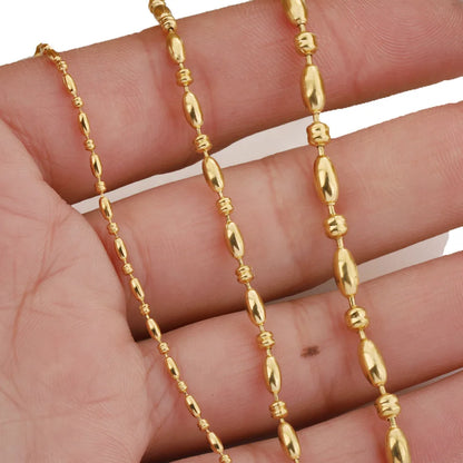D562 Fashion Stainless Steel Chain Necklace Bracelet Making Bead Roll Bulk Chain for Jewelry Diy Making