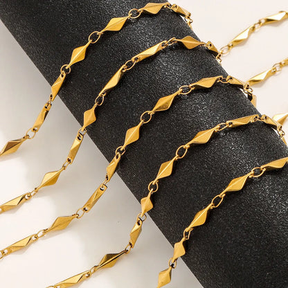 A2941 Fashion Gold Silver Plated Stainless Steel Chain Unique Shape Bulk Necklace Bracelet Jewelry Making Chain Findings