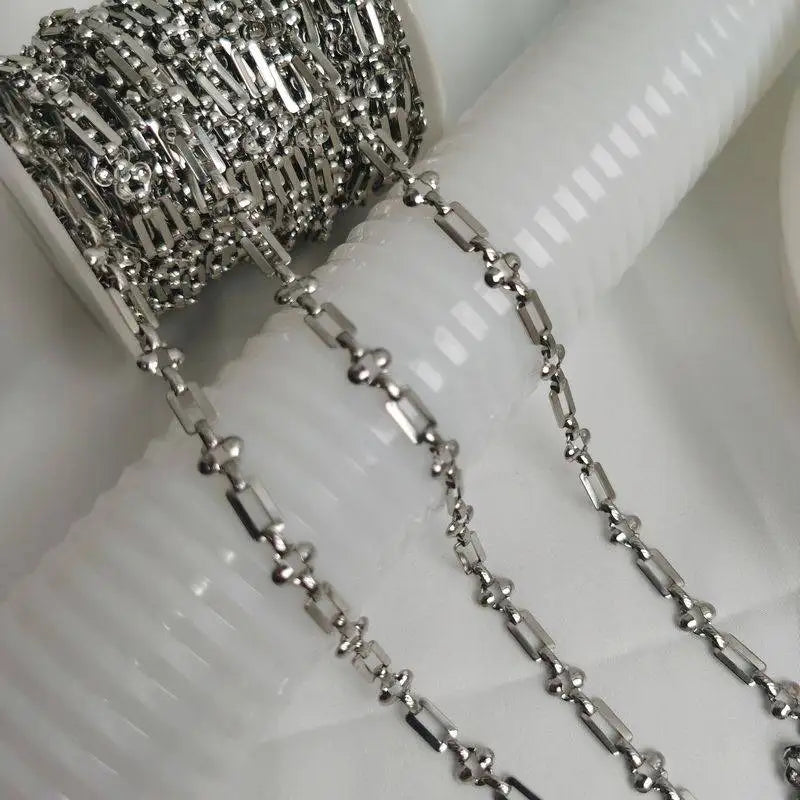 A1533 Fashion High Quality Stainless Steel Chain 18k Gold Flower Bulk Chain Jewelry Diy Chain Accessory