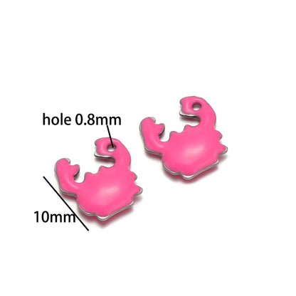 Cute Pendant 18k Gold Plated Stainless Steel Oil Drop Small Crab Charm Pendant for DIY Jewelry Making Wholesale