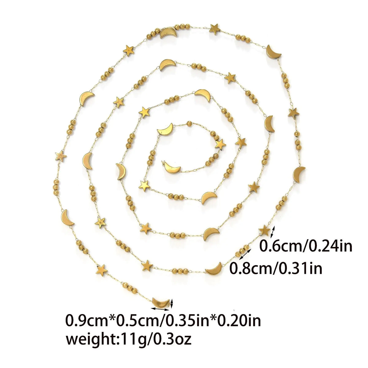 D985 Fashion Star Heart Moon Handmade Stainless Steel Chain Necklace Bracelet Diy Roll Bulk Chain for Jewelry Diy
