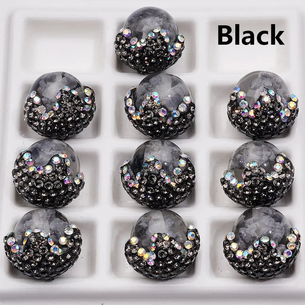 DIY Mobile Phone Chain Accessories with Luminous Multi-Color Cloud Acrylic Pinecone and Pumpkin Beads