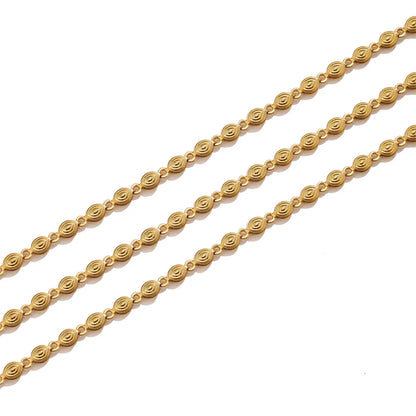 D672 High Quality Nail Shape Stainless Steel Chain Waterproof Bulk Roll Necklace Bracelet Chain Diy Jewelry