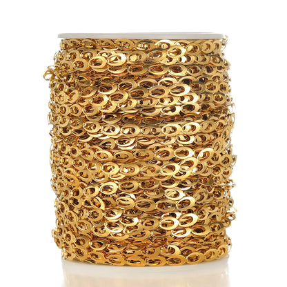 A1903 High Quality 18k Gold Silver Stainless Steel Chain Drop O Shape Link Bulk Jewelry Necklace Bracelet Chain for Diy