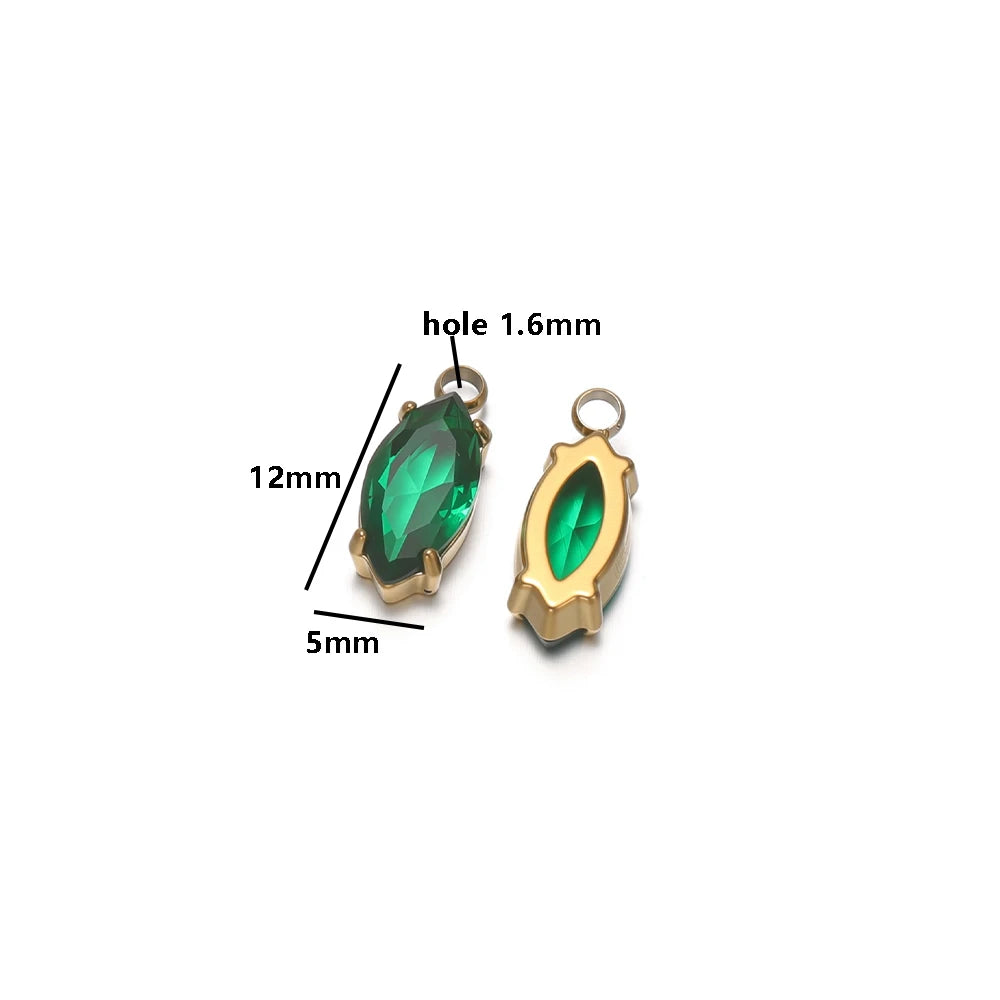 Minimalist Fashion Stainless Steel 18k Gold Plated Star Oval Rectangle Charms Pendant for DIY Jewelry Necklace Making
