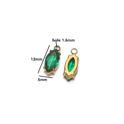 Minimalist Fashion Stainless Steel 18k Gold Plated Star Oval Rectangle Charms Pendant for DIY Jewelry Necklace Making
