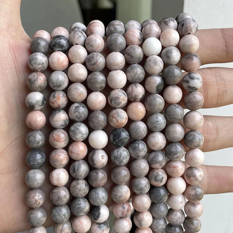 Wholesale Natural Stone Beads Amethyst Citrine Rose Quartz Crystal Gemstone Bead for DIY Jewelry Making 4 6 8 10 12 MM, 38CM
