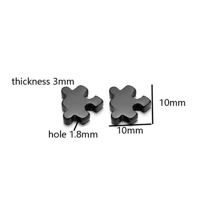 18k Gold Plated Stainless Steel Creative Puzzle Beads Charm Pendant for DIY Necklace Jewelry Making Accessories