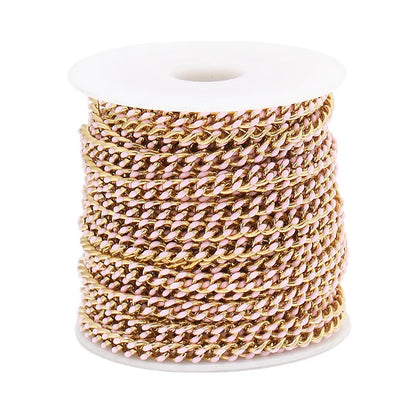 B3334 Enamel Cuban Chain Trunk Stainless Steel Chain Gold Filled Chain for Men Necklace