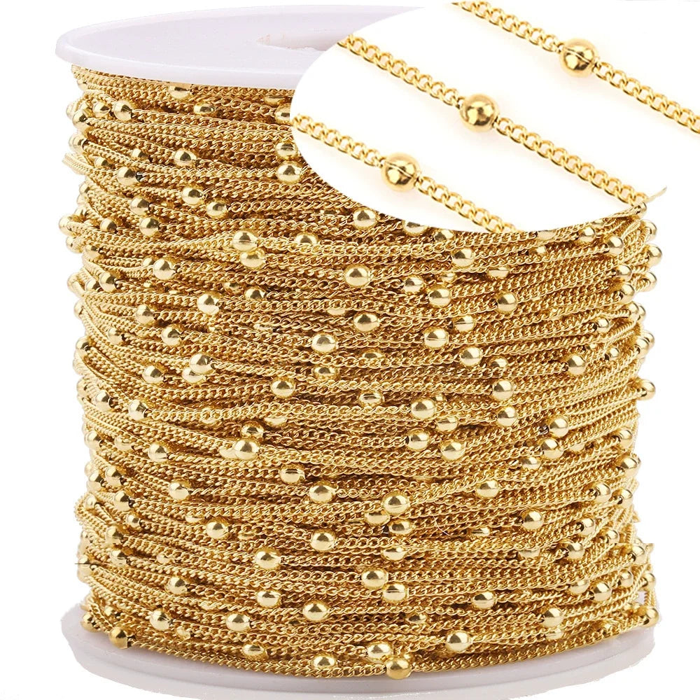 B353 Wholesale Price Chain Hot Selling Cuban Chain Necklace Beaded Chain for Making