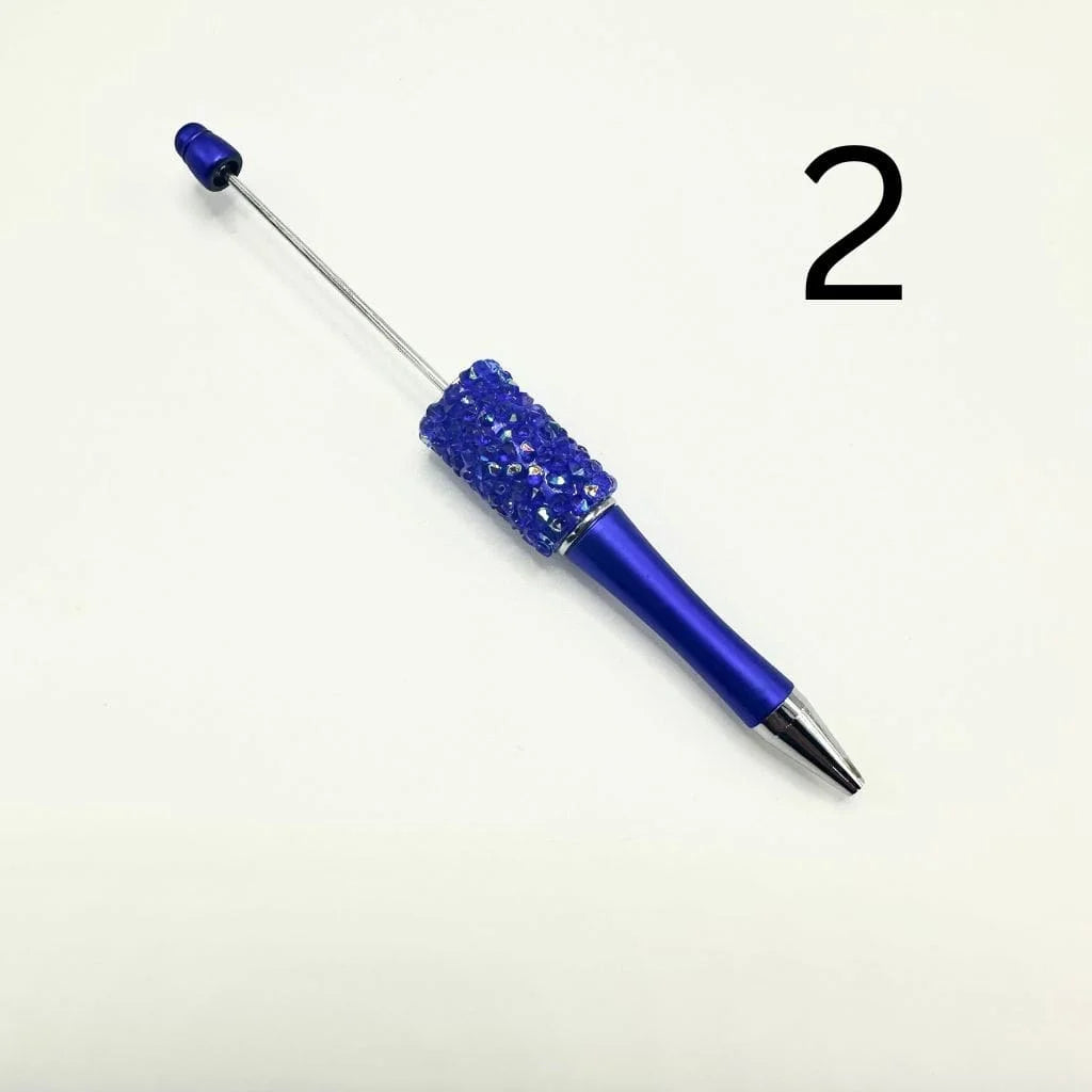 DIY for Plastic Ballpoint Pens Cone Shape Rhinestones Solid Metallic Colors Portable for Office School Gift