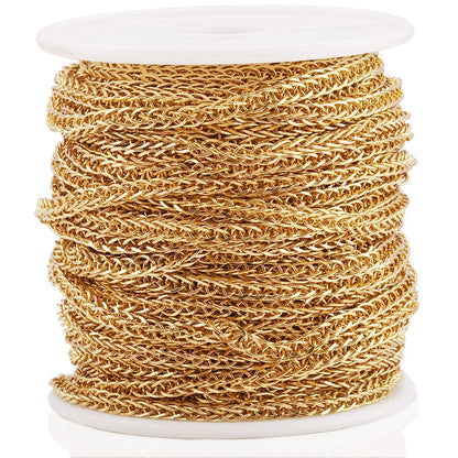 B4585 18k Gold Plated Chain Vacuum Stainless Steel Chain Cuban Chain for Jewelry Diy