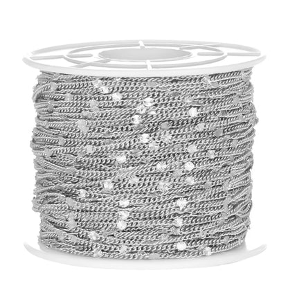 E398 18k PVD Plated Chain Gold Silver Thin Chain Permanent Stainless Steel Chain for Diy