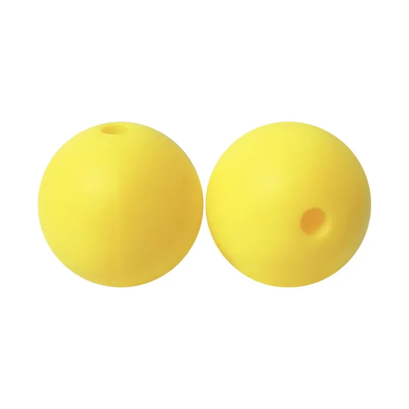 100PCS Custom Wholesale 9mm 12mm 15mm Food Grade BPA Free Baby Chew Teether Silicone DIY Beads for Pen Making Accessories