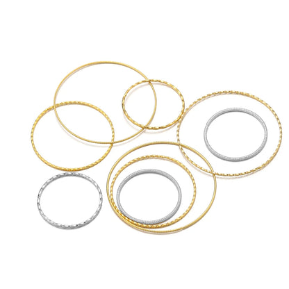Hot Selling Stainless Steel Gold Plated Twisted Big Wire Circle Hooks for DIY Earring Jewelry Making Accessories