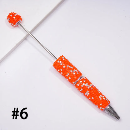 Neon Beadable Pens Multi Color With Full AB Rhinestones Cover Bulk for DIY Handmade Crafts Student Gift Wholesale