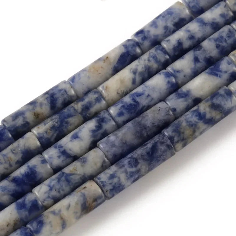 4x13mm Natural Round Tube  Stone Beads Jade Howlite Lapis Lazuli Quartz Tiger Eye Gemstone Bead for DIY Jewelry Making