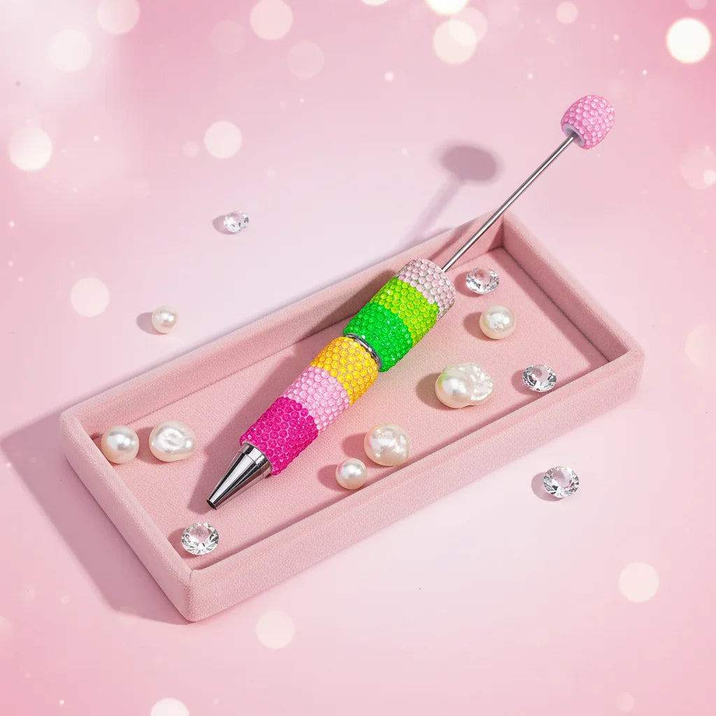 Creative Rainbow Gradient for DIY Heavyweight Handmade Diamond Engraved Durable Promotional Full Diamond for Plastic Pen