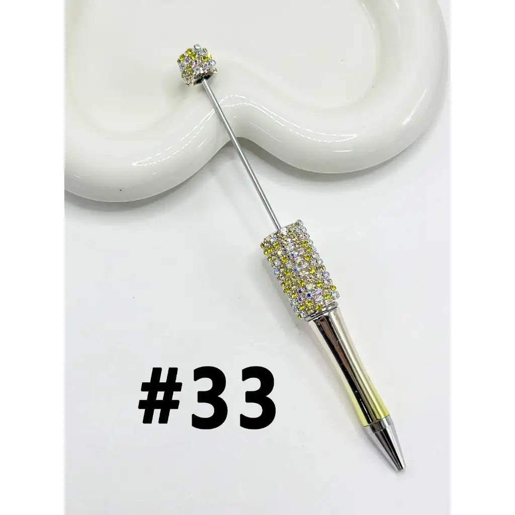 Hot Sale Durable Plastic DIY Ballpoint Pen Multi Color Rhinestone Chain Bling Sparkle Gift