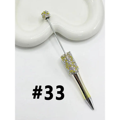 Hot Sale Durable Plastic DIY Ballpoint Pen Multi Color Rhinestone Chain Bling Sparkle Gift