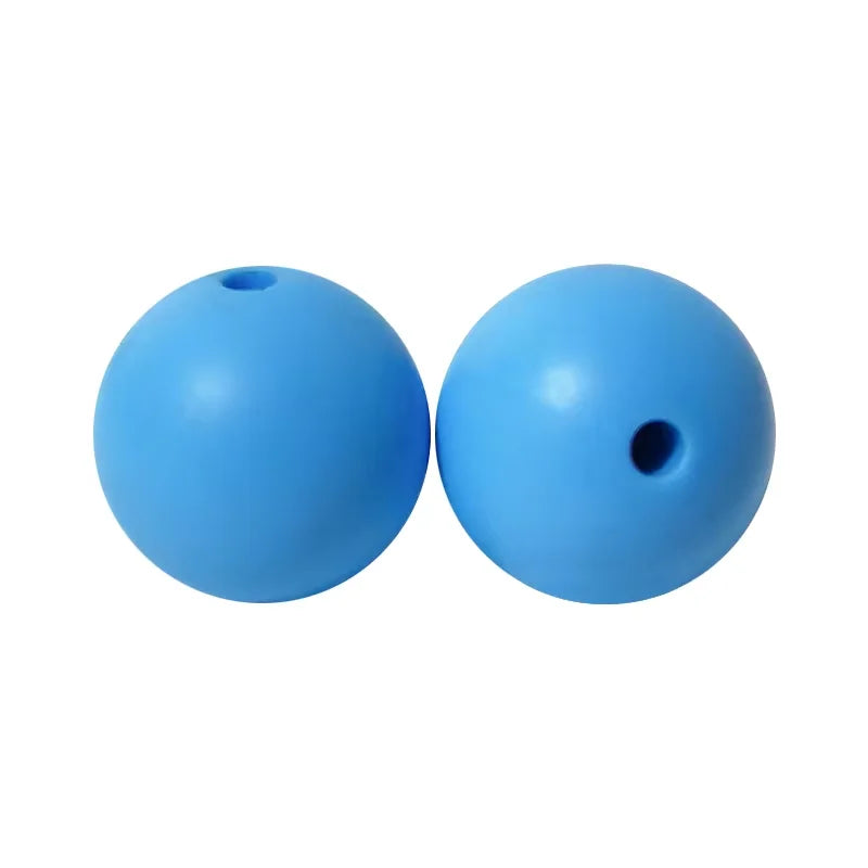 100PCS Custom Wholesale 9mm 12mm 15mm Food Grade BPA Free Baby Chew Teether Silicone DIY Beads for Pen Making Accessories