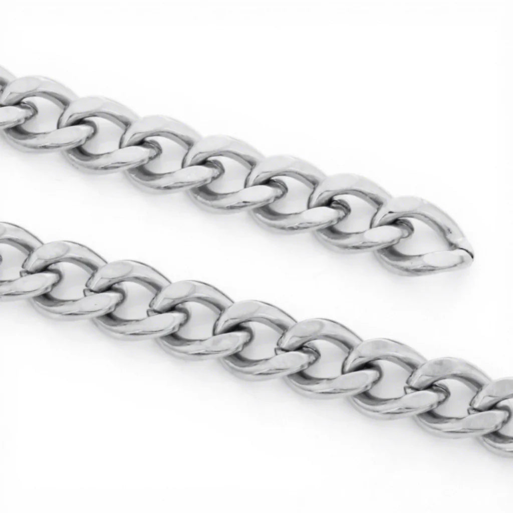 E385 Hot PVD Plated Cuban Chain Gold Silver Thunk Chain Permanent Stainless Steel Chain for Diy