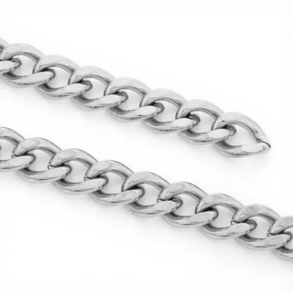 E385 Hot PVD Plated Cuban Chain Gold Silver Thunk Chain Permanent Stainless Steel Chain for Diy