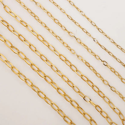 A1904 Hot Selling Paper Clip Chain Bulk Stainless Steel Necklace Bracelet Jewelry Making Chain for Diy Making