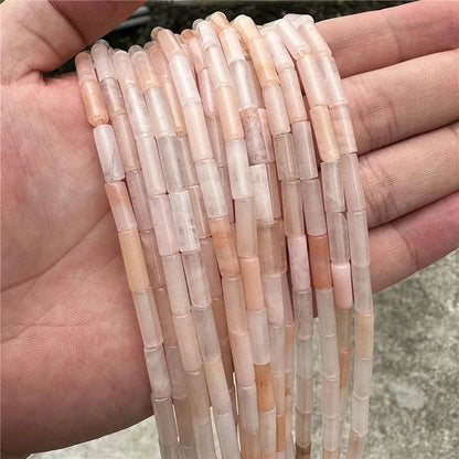4x13mm Natural Round Tube  Stone Beads Jade Howlite Lapis Lazuli Quartz Tiger Eye Gemstone Bead for DIY Jewelry Making