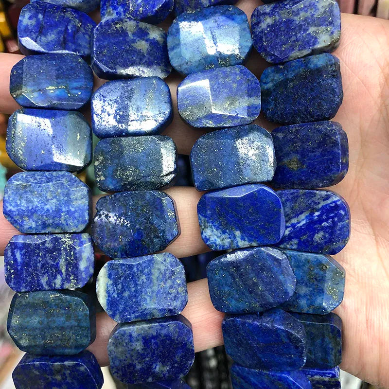 Natural Gemstone Faceted Irregular Faceted Freeform Flat Rectangle Polygon Beads Strand for Jewelry Making Bracelets Necklaces
