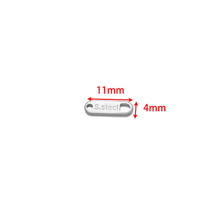 50pcs/bag Stainless Steel 18K Gold Plated Tail Charms for DIY Jewelry Bracelet Necklace Making Accessories