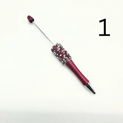 DIY for Plastic Ballpoint Pens Cone Shape Rhinestones Solid Metallic Colors Portable for Office School Gift