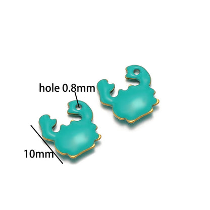 Cute Pendant 18k Gold Plated Stainless Steel Oil Drop Small Crab Charm Pendant for DIY Jewelry Making Wholesale