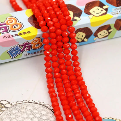 Wholesale Round Crystal 2/3/4/6/8/10/12mm Rondelle Glass Faceted Beads for DIY Jewelry Making
