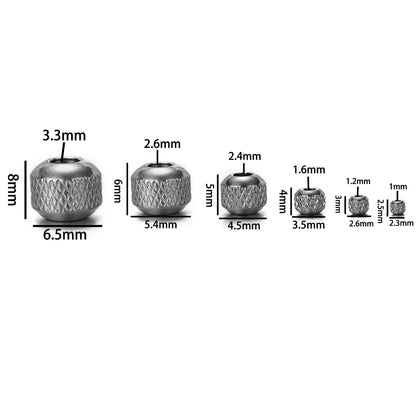 Bulk 18k Gold Plated Stainless Steel Grid Pattern Vertical Stripe Bead Charm Pendant for Jewelry Necklace Bracelet Making