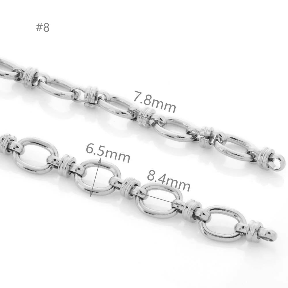E235 Trunk Gold Silver Chain Waterproof Stainless Steel Chains Paper Clip Chains for Jewelry Custom Diy