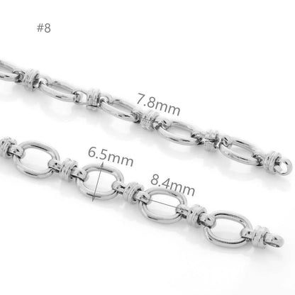 E235 Trunk Gold Silver Chain Waterproof Stainless Steel Chains Paper Clip Chains for Jewelry Custom Diy