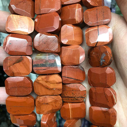 Natural Gemstone Faceted Irregular Faceted Freeform Flat Rectangle Polygon Beads Strand for Jewelry Making Bracelets Necklaces