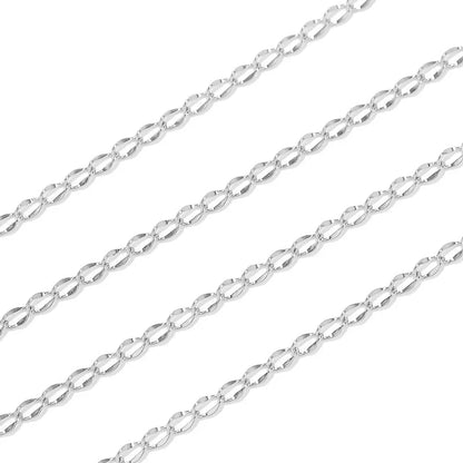 B343 Non Tarnish Chain 18k 24k Gold Silver Stainless Steel Chain for Necklace Bracelet Jewelry Diy Making