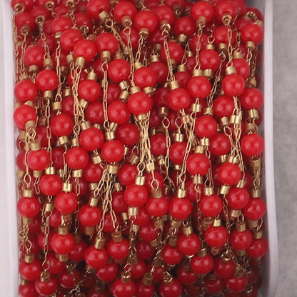 B2082 Natural Raw Gemstone Beads Chain Ins Hot Stainless Steel Chain Necklace Jewelry Chain for Making