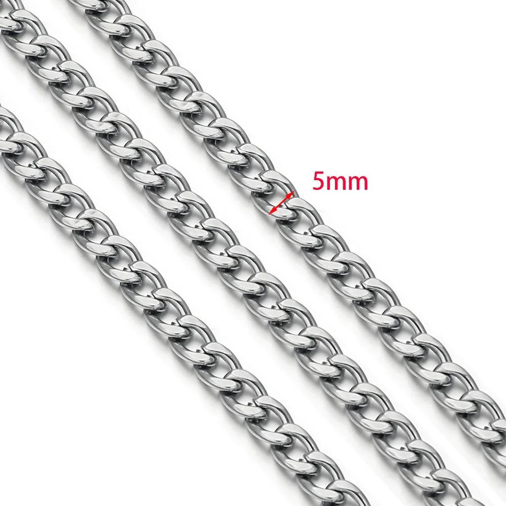 D378 Chunky Twisted Cuban Chain Chocker Gold Silver Black Gun Plated Stainless Steel Snake Rope Chain Jewelry for Men