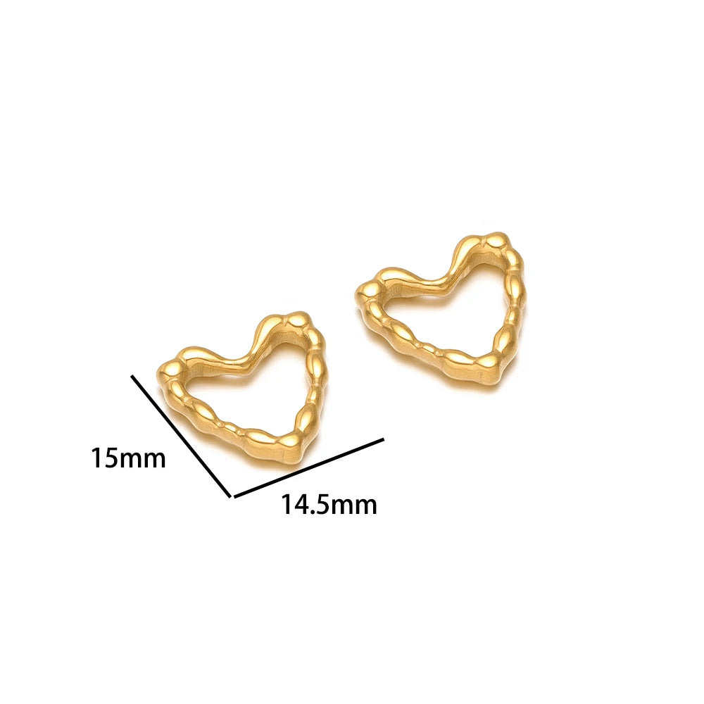 DIY Pendant 18k Gold Plated Stainless Steel Heart Sunflower Turtle Shrimp Fish Charm Pendant for DIY Necklace Jewelry Making