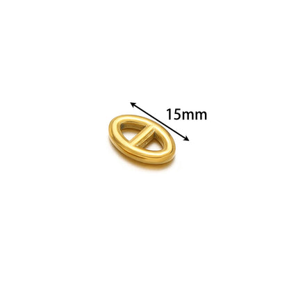 Fashion Trendy 18k PVD Gold Plated Stainless Steel Hollow Pig Nose Charm Pendant for Jewelry Earring Making
